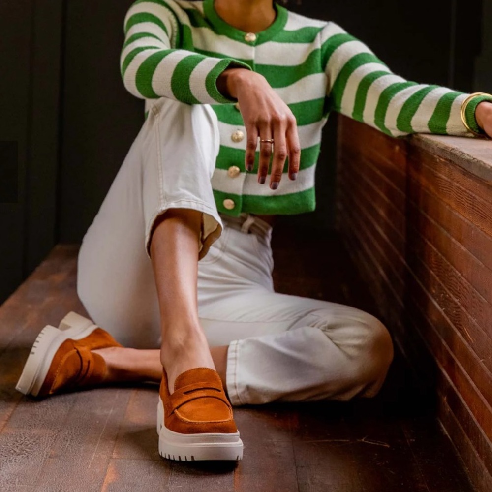 Chunky Zoe Loafers by Portland Leather in color Fawn, 8